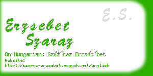 erzsebet szaraz business card